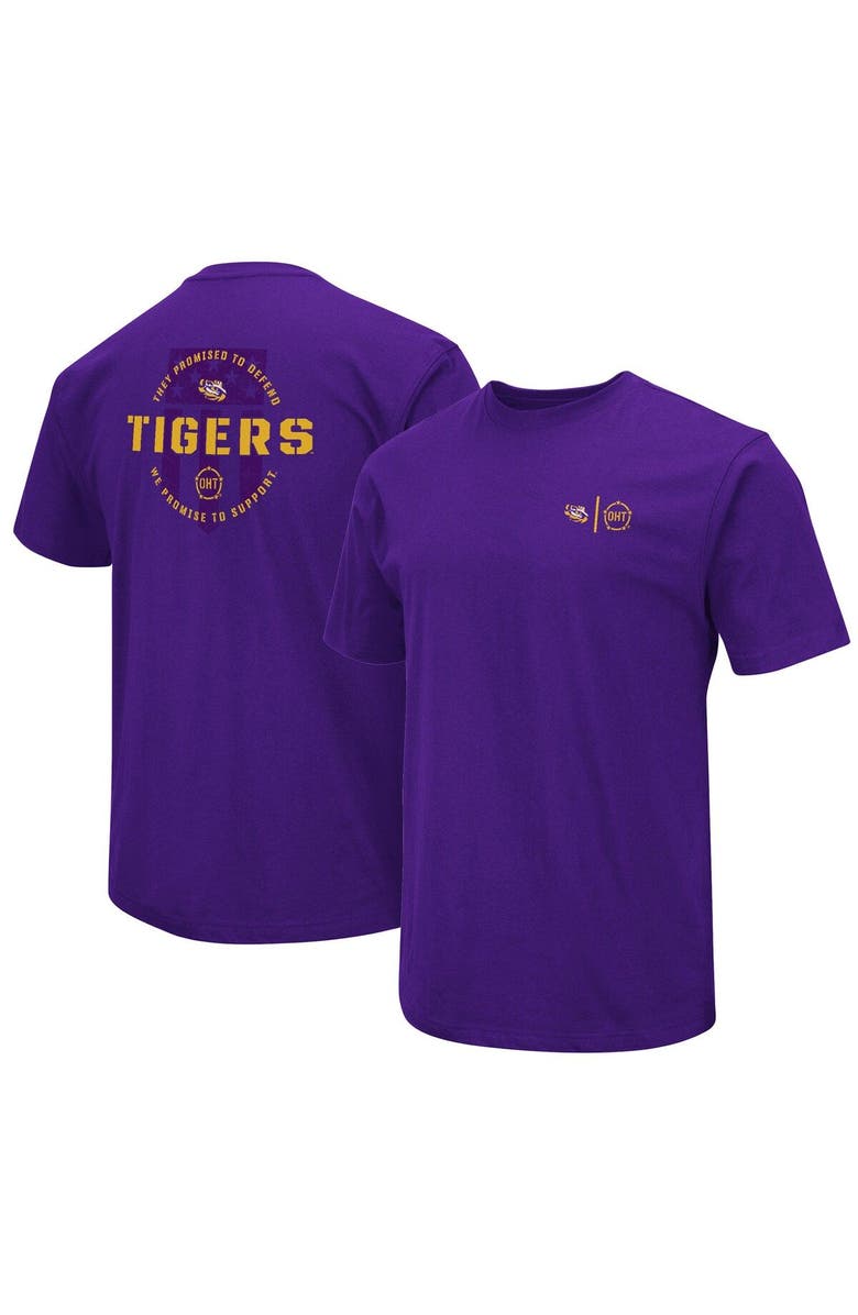 COLOSSEUM Men's Colosseum Purple LSU Tigers OHT Military Appreciation T-Shirt, Main, color, 