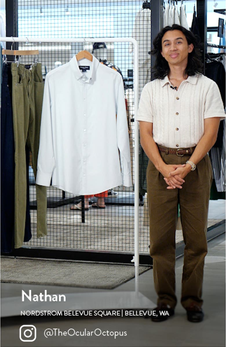 Leeward Trim Fit Performance Button-Up Shirt, sales video thumbnail