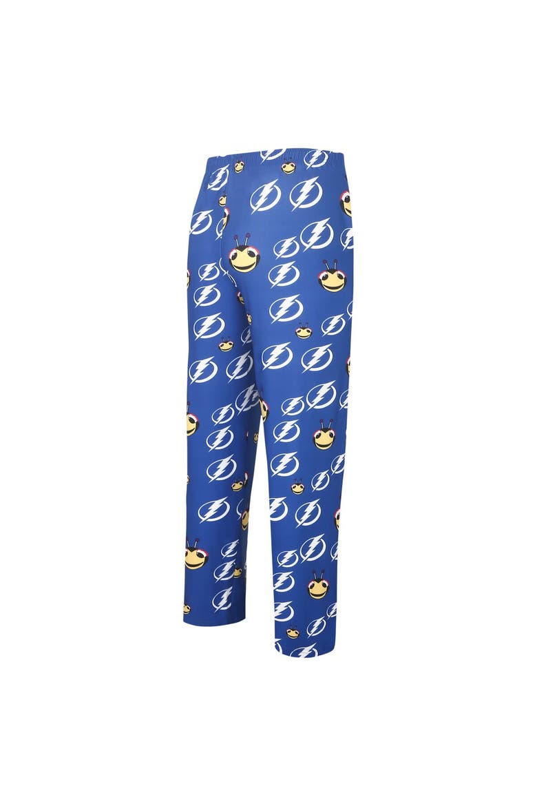 Men's Concepts Sport Blue Tampa Bay Lightning Gauge Allover Print Knit Sleep Pants, Alternate, color, Blue