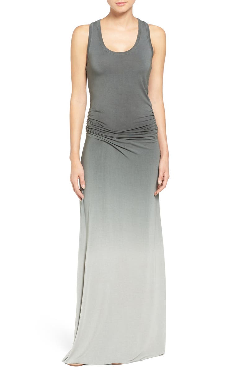 Young, Fabulous & Broke 'Hamptons' Ombré Ruched Maxi Dress, Main, color, 