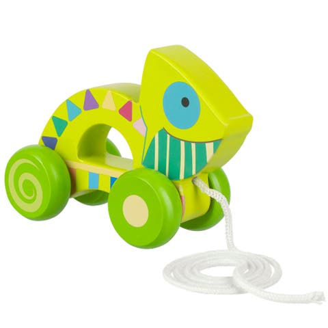 Pull Along Chameleon, Wooden Toy, Ages 1+