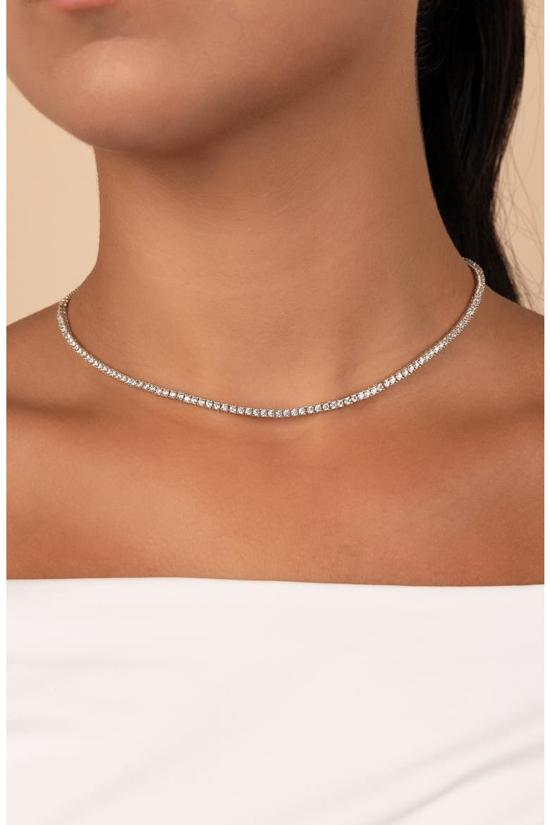 Mirabell Slide Tennis Necklace, Alternate, color, SILVER