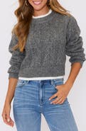 VICI Collection Isla Layered Cable Knit Sweater