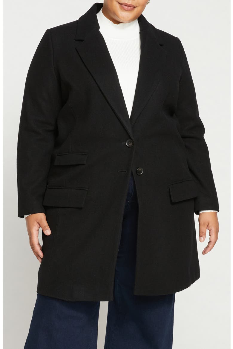 Harlow Classic Wool Blend Coat, Main, color, BLACK