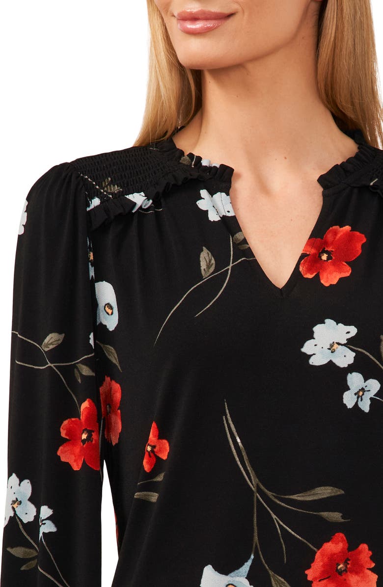 CeCe Poppy Print Top, Alternate, color, 