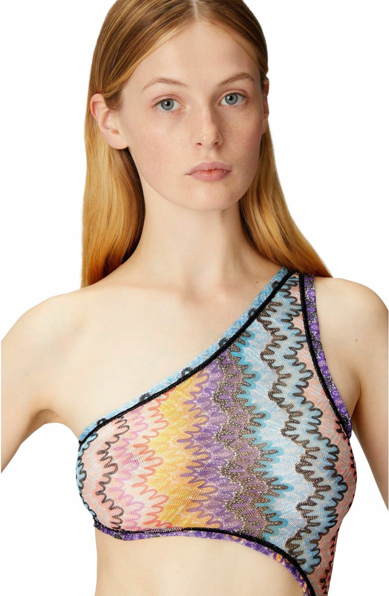 Missoni Long One-shoulder Cover-up With Cut-out Detail, Alternate, color,