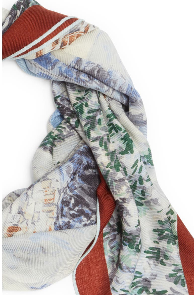 French Alps Cashmere & Silk Scarf, Alternate, color, ALPES FRANCAISES FANCY