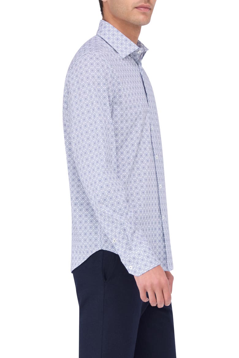 James OoohCotton® Mandala Print Button-Up Shirt, Alternate, color, NAVY