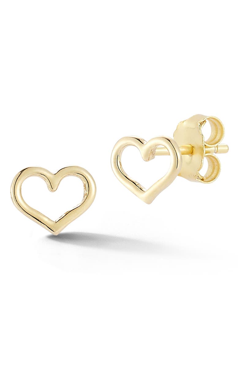 Ember Fine Jewelry Heart Stud Earrings, Main, color, Gold