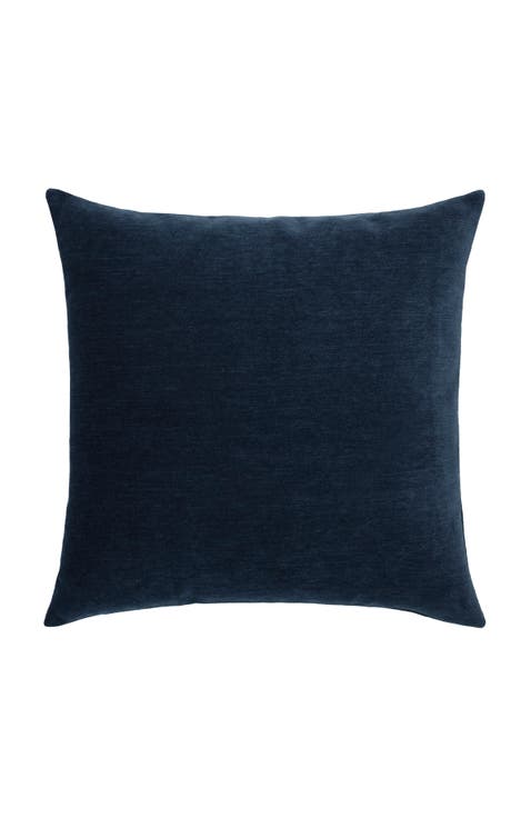 Luxe Velour Plush Chenille Indoor & Outdoor Woven Accent Pillow