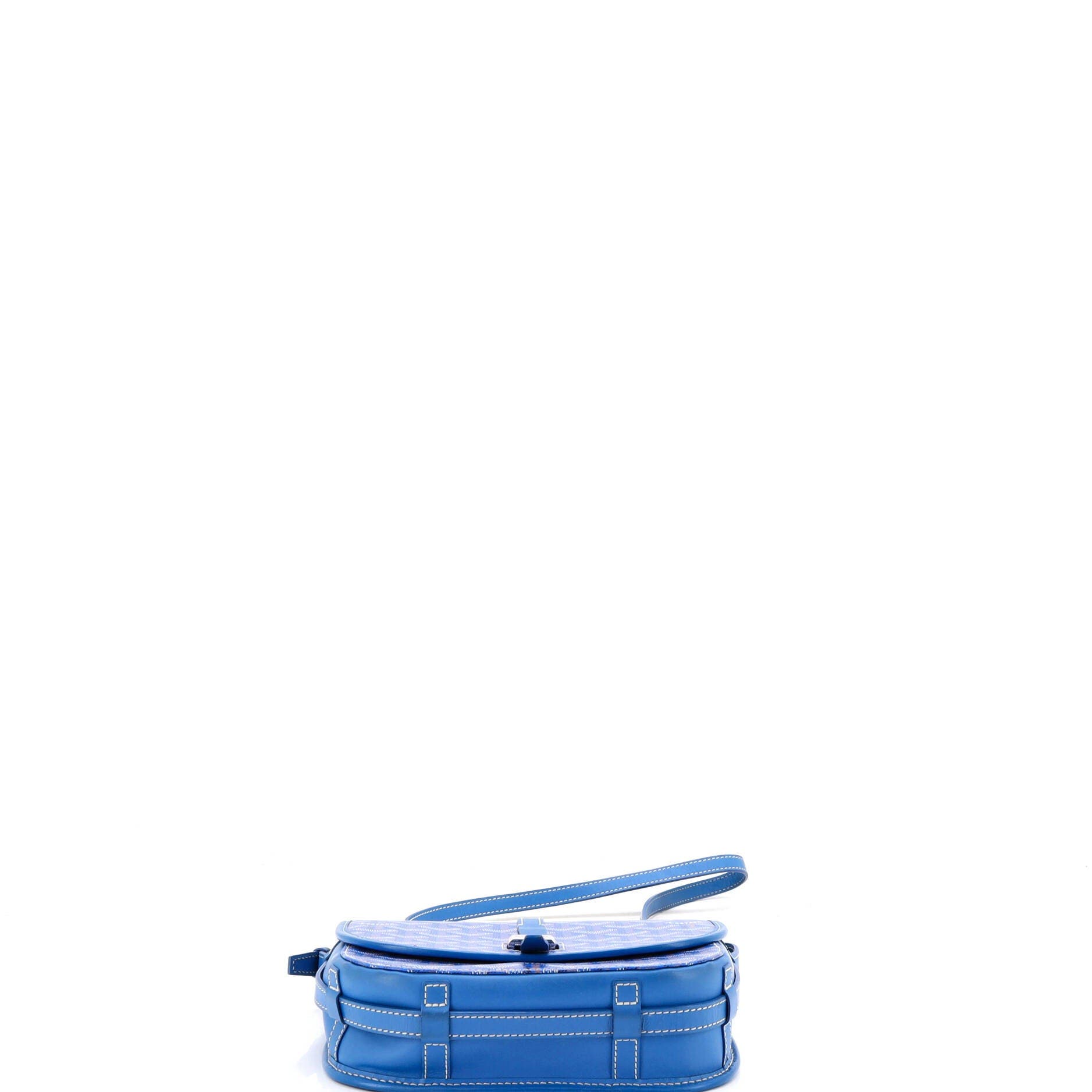 Pre-Owned Goyard Belvedere II Messenger Bag Coated Canvas PM, Alternate, color, Blue