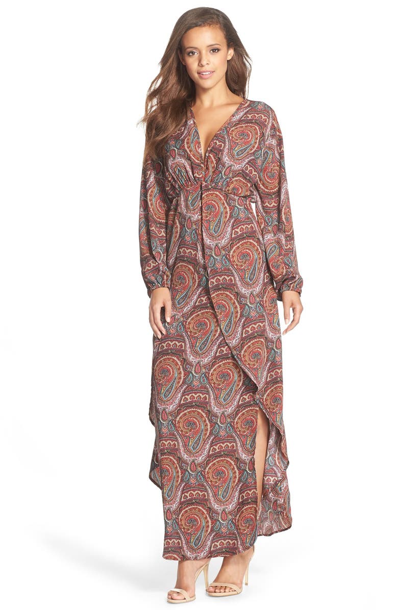Fraiche by J Paisley Print Maxi Dress, Main, color, 