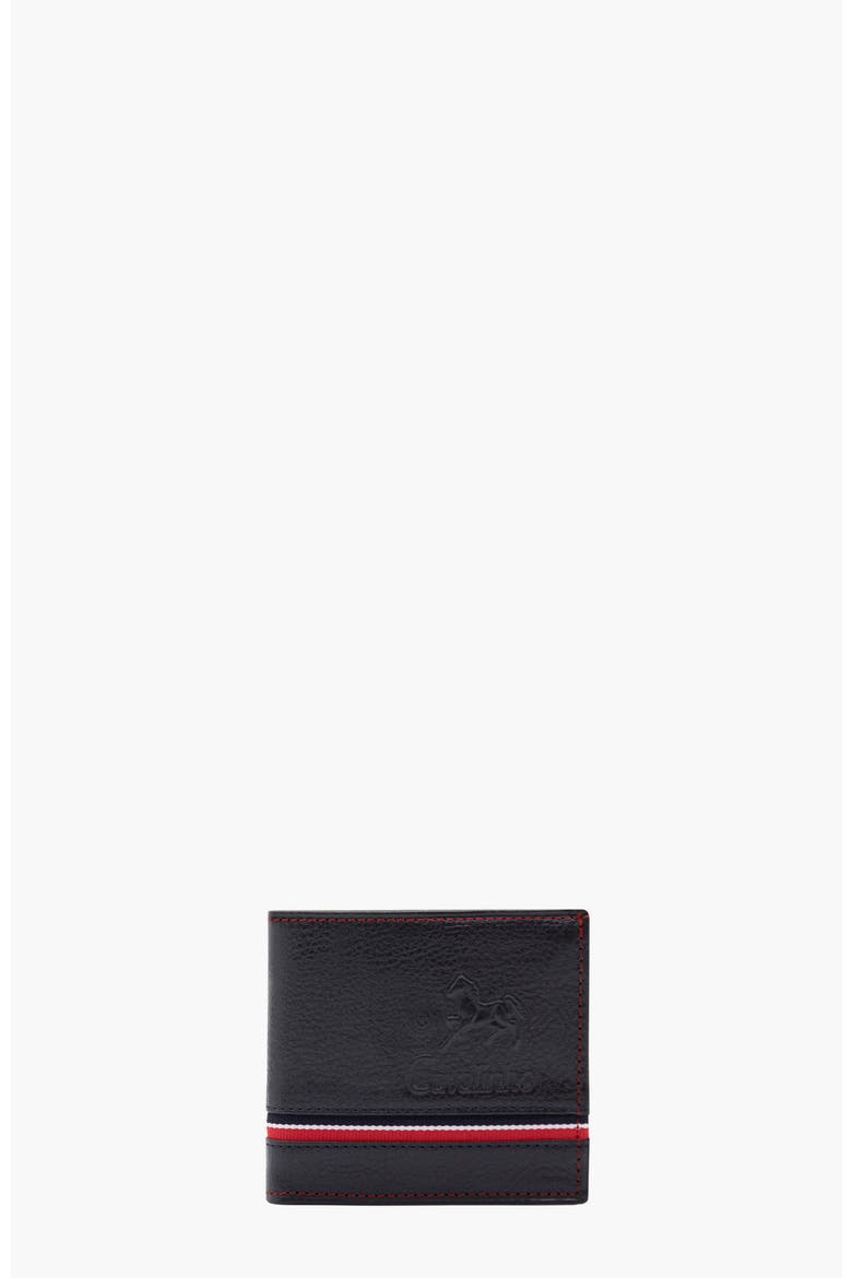 The Sailor Trifold Leather Wallet 529, Main, color, Navy