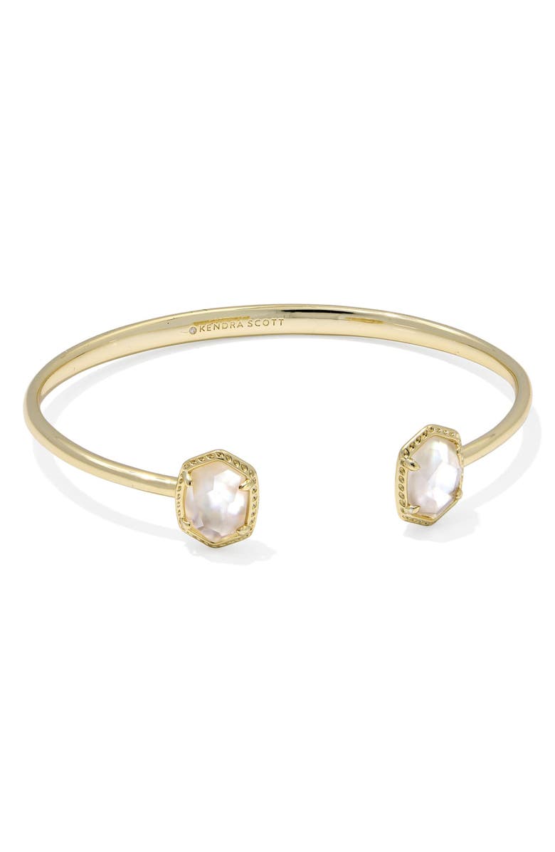 Kendra Scott Daphne Frame Stone Cuff Bracelet, Alternate, color, Gold Ivory Mother Of Pearl