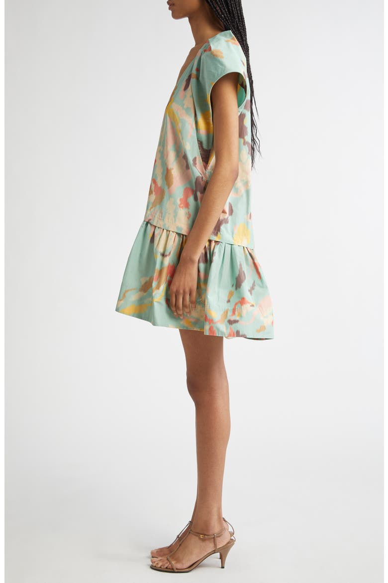 Ember Abstract Print Minidress, Alternate, color, MINT MULTI