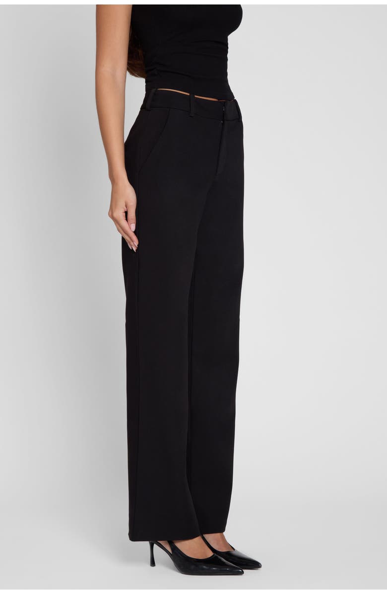LEAU Classic Column Straight Trousers, Alternate, color, Black