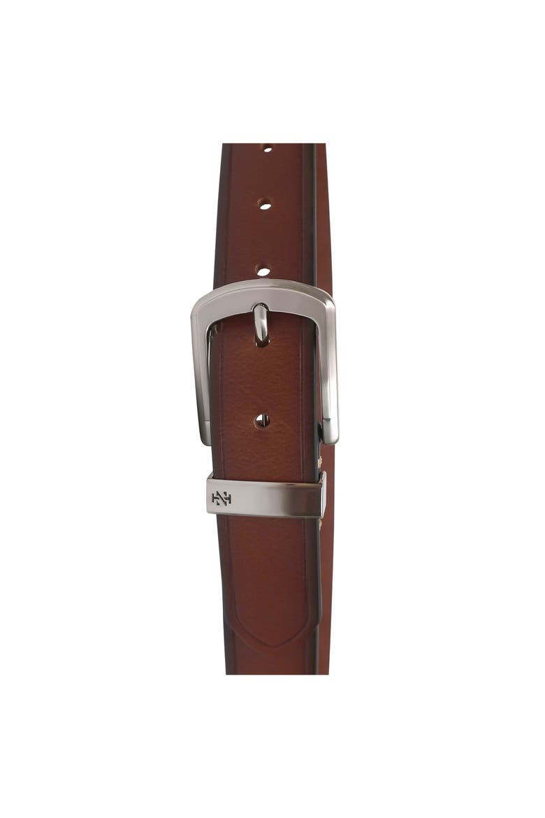 Mens Leather Jean Belt Metal Keeper, Alternate, color, Cognac