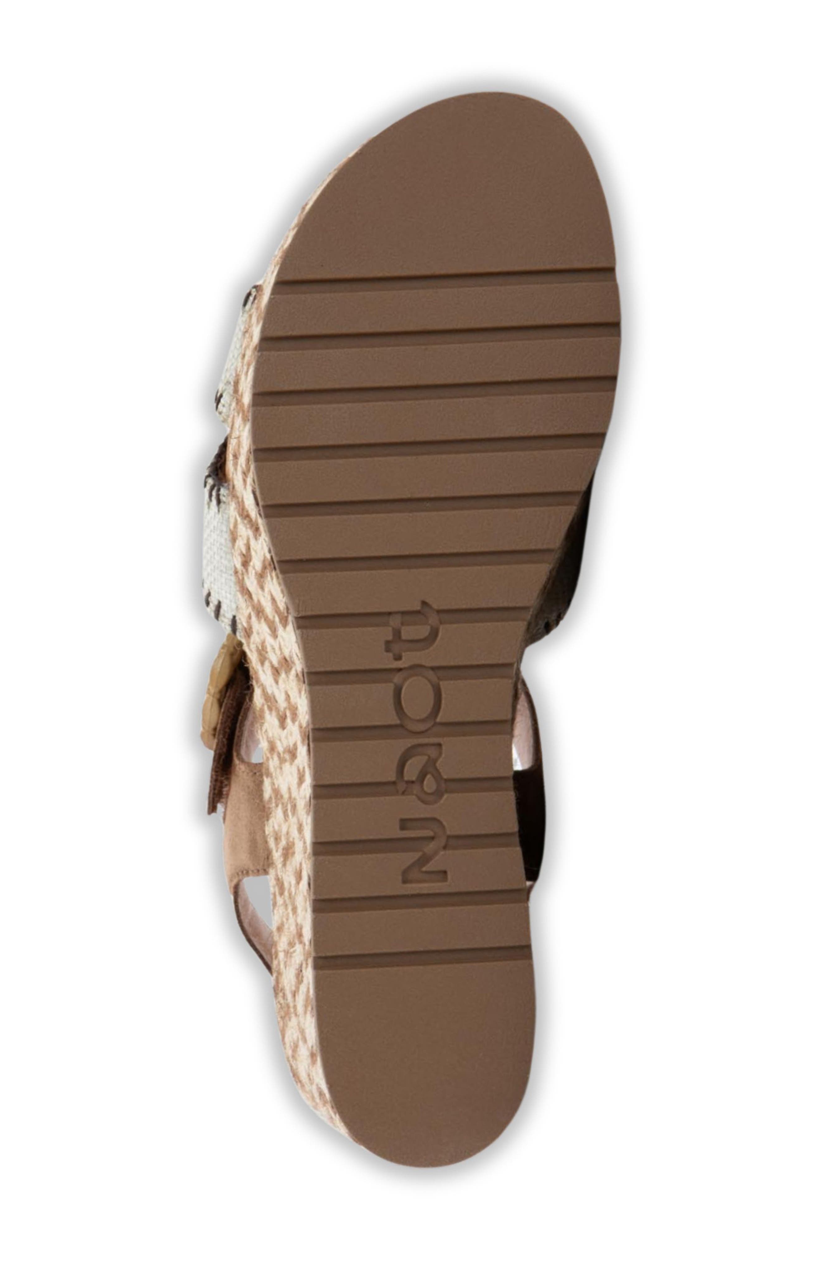 Naot Majorca Platform Sandal, Alternate, color, Brown Cedar/ Raffia