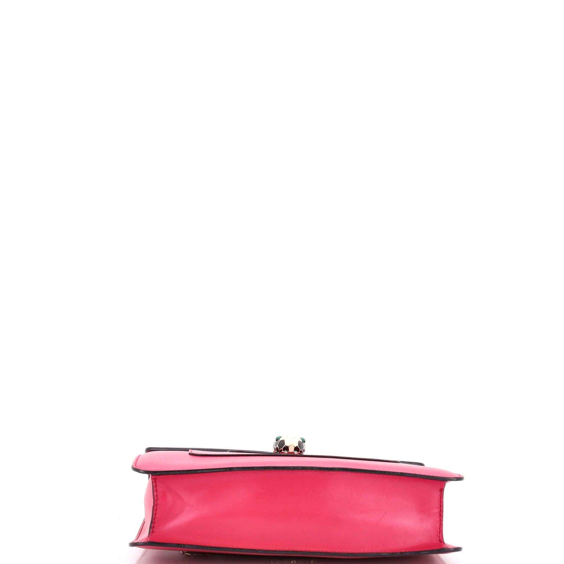 Serpenti Forever Square Shoulder Bag Leather Medium, Alternate, color, Pink