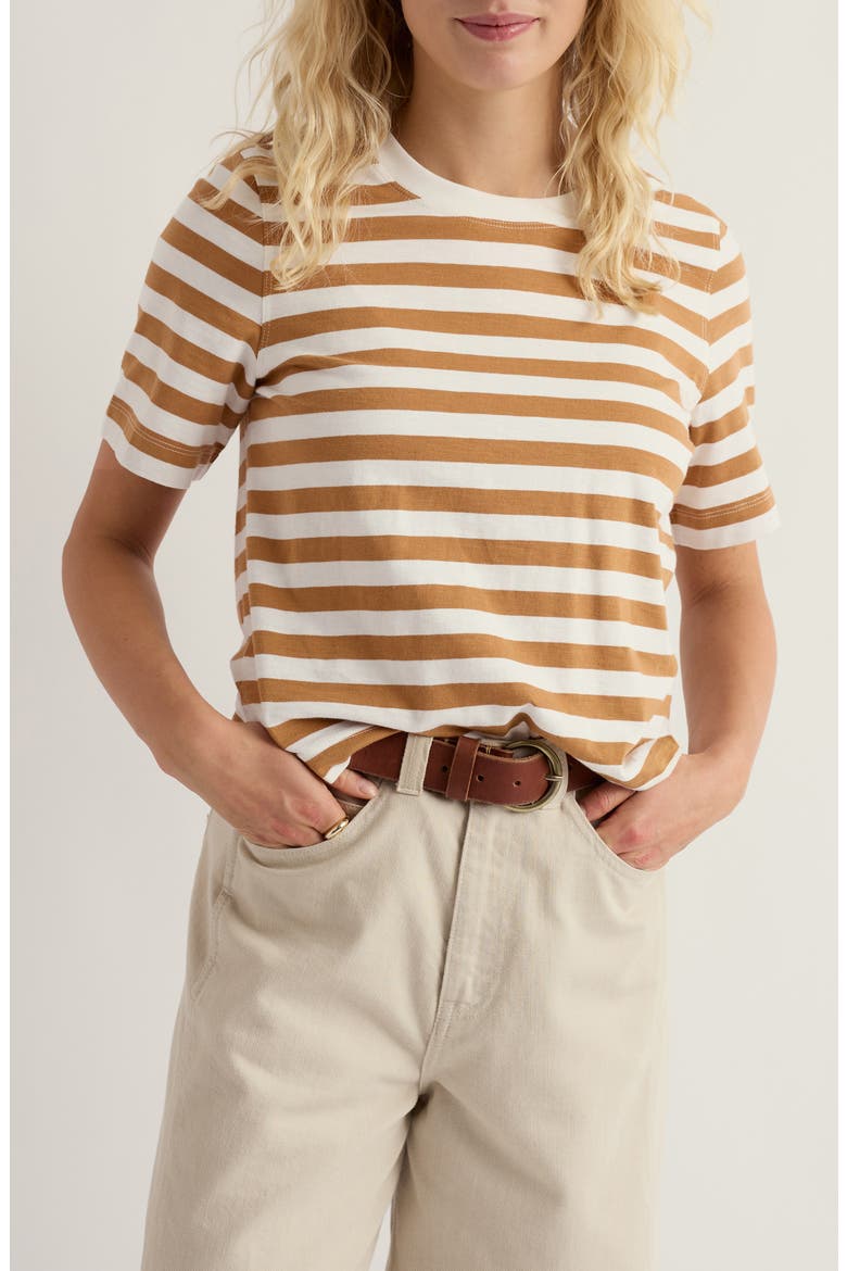 Copseland Stripe Organic Cotton T-Shirt, Main, color, SCALLION CHALK BASKET