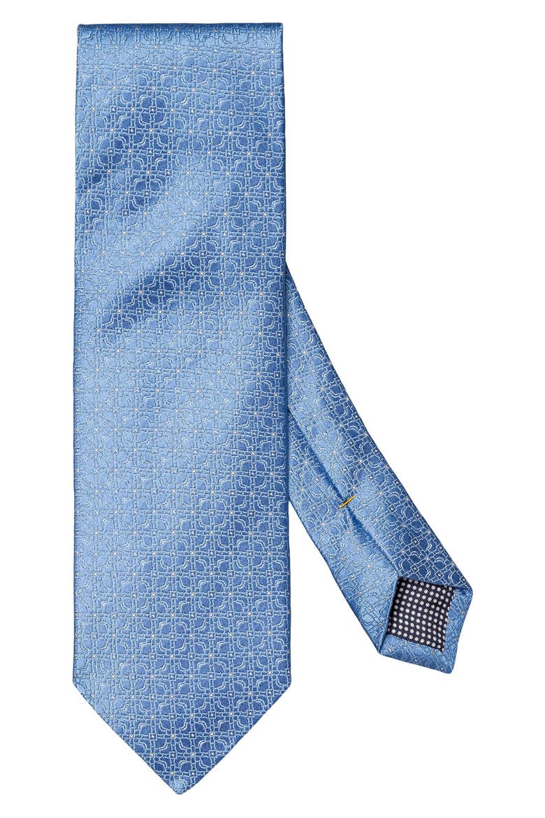 Jacquard Silk Tie, Main, color, BLUE