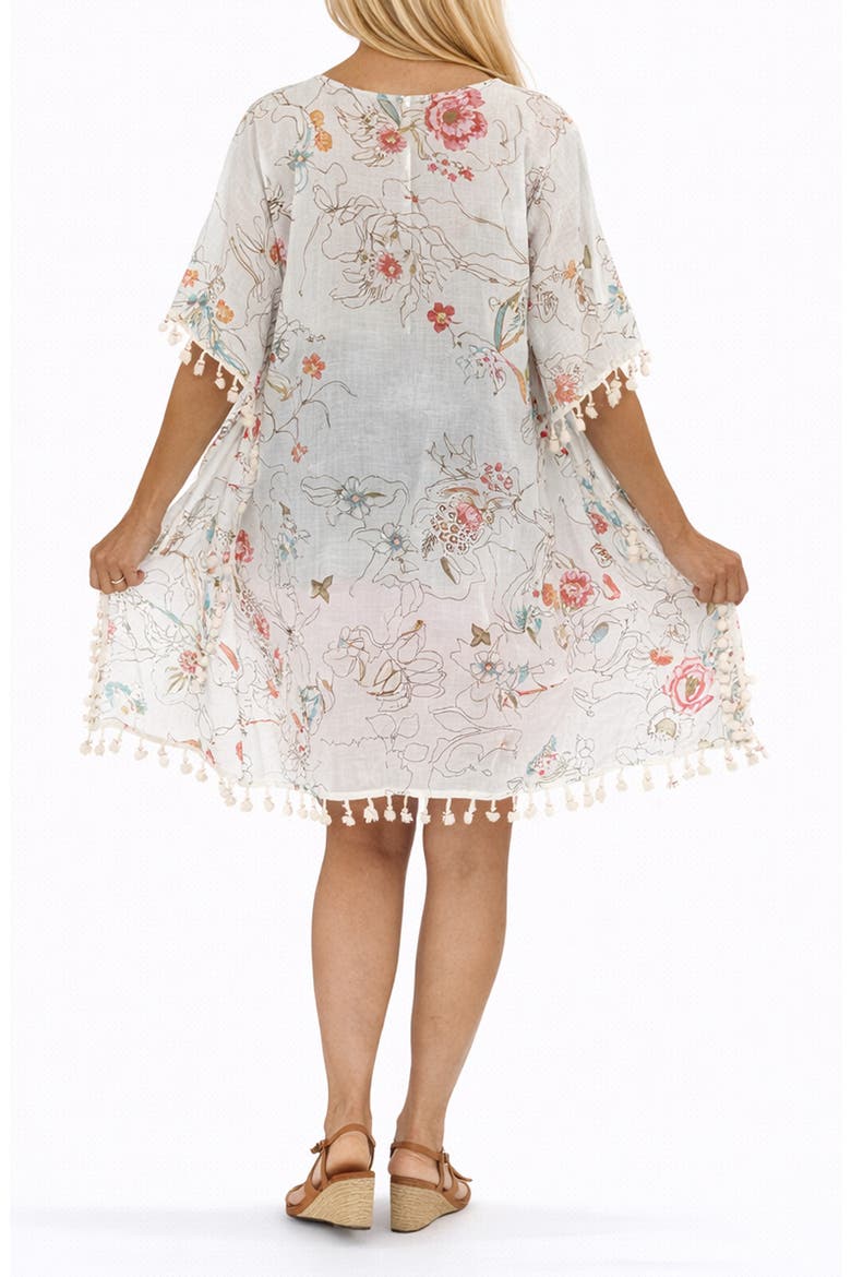 Pompom Cotton  Cover-Up, Alternate, color, WHITE