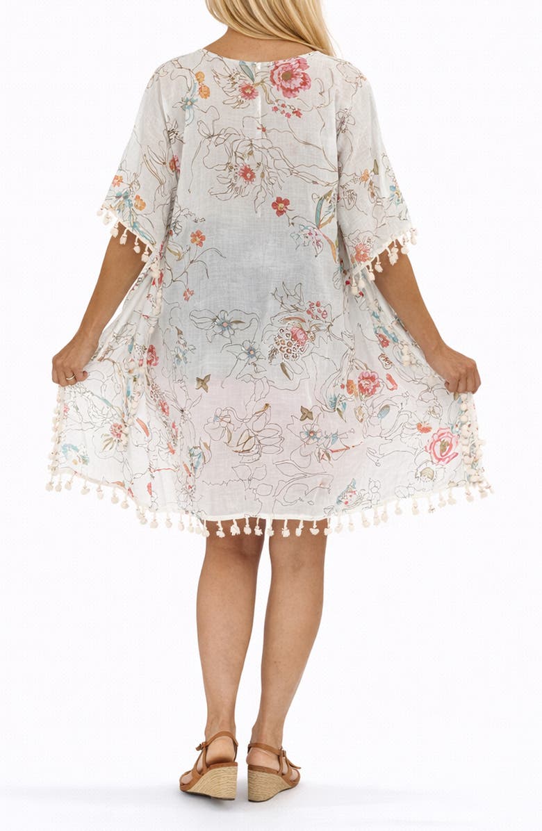 RANEES <p>Pompom Cotton Cover-Up</p>, Alternate, color, White