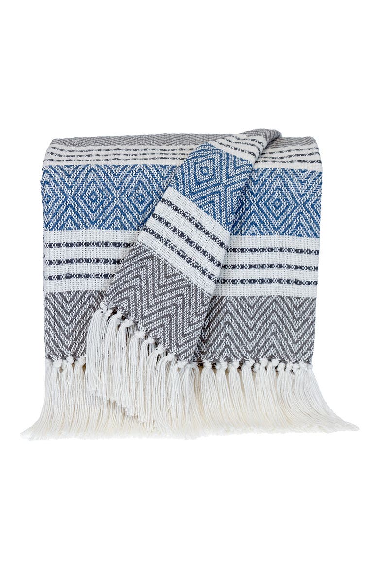 Kai Fringe Throw Blanket, Main, color, CHARCOAL