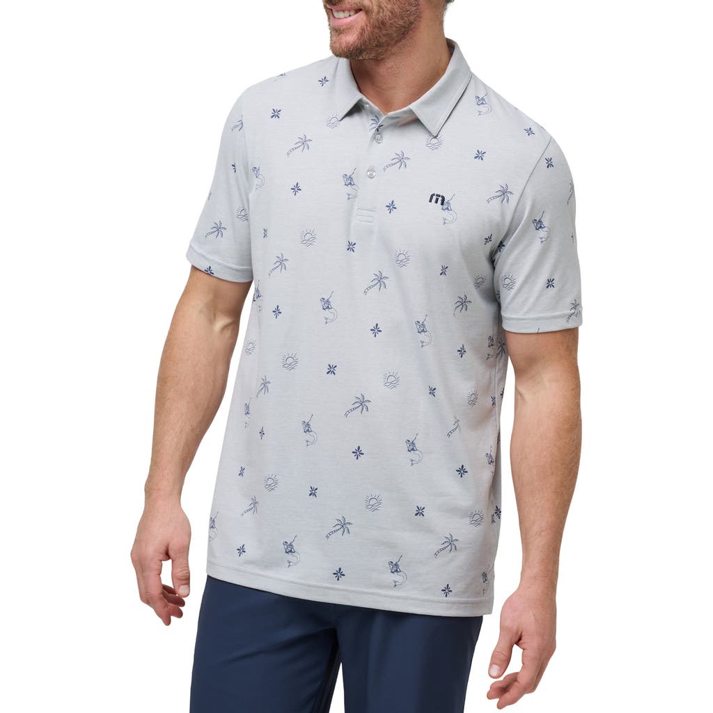 Travismathew Cove Dive Polo In Heather Light Grey