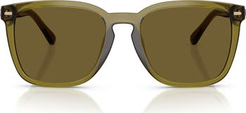 59mm Double Bridge Gradient Square Sunglasses