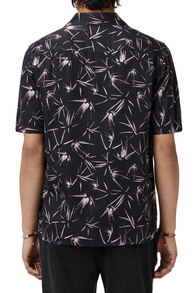 Dan Print Modal Camp Shirt, Alternate, color, BLACK