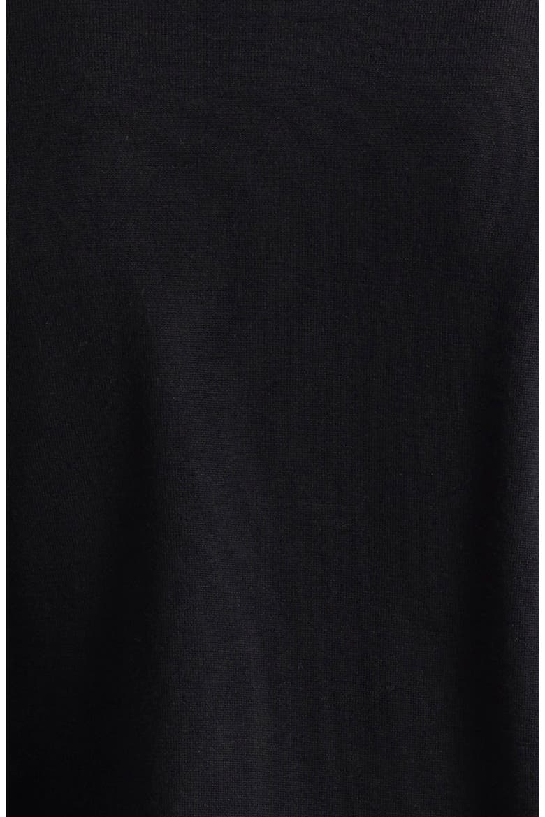 Fine Gauge Cashmere & Silk Polo Sweater, Alternate, color, LB999 BLACK