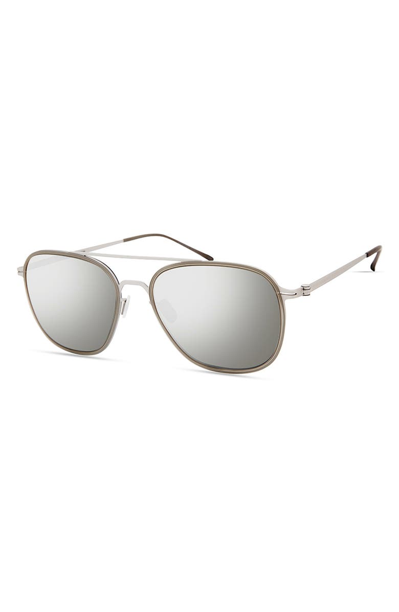 Modo Aviator Sunglasses, Alternate, color, Light Grey Silver