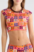 free-est by Free People Sonny Jacquard Crop Cover-Up T-Shirt
