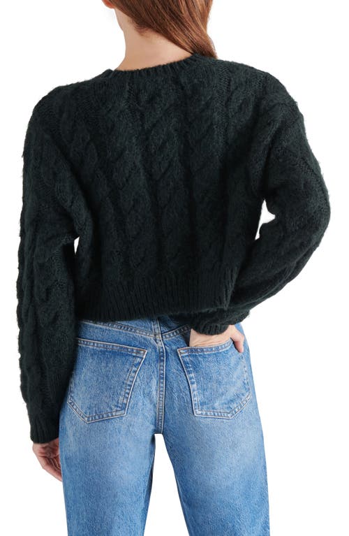 Steve Madden Ceronne Cable Stitch Sweater In Black