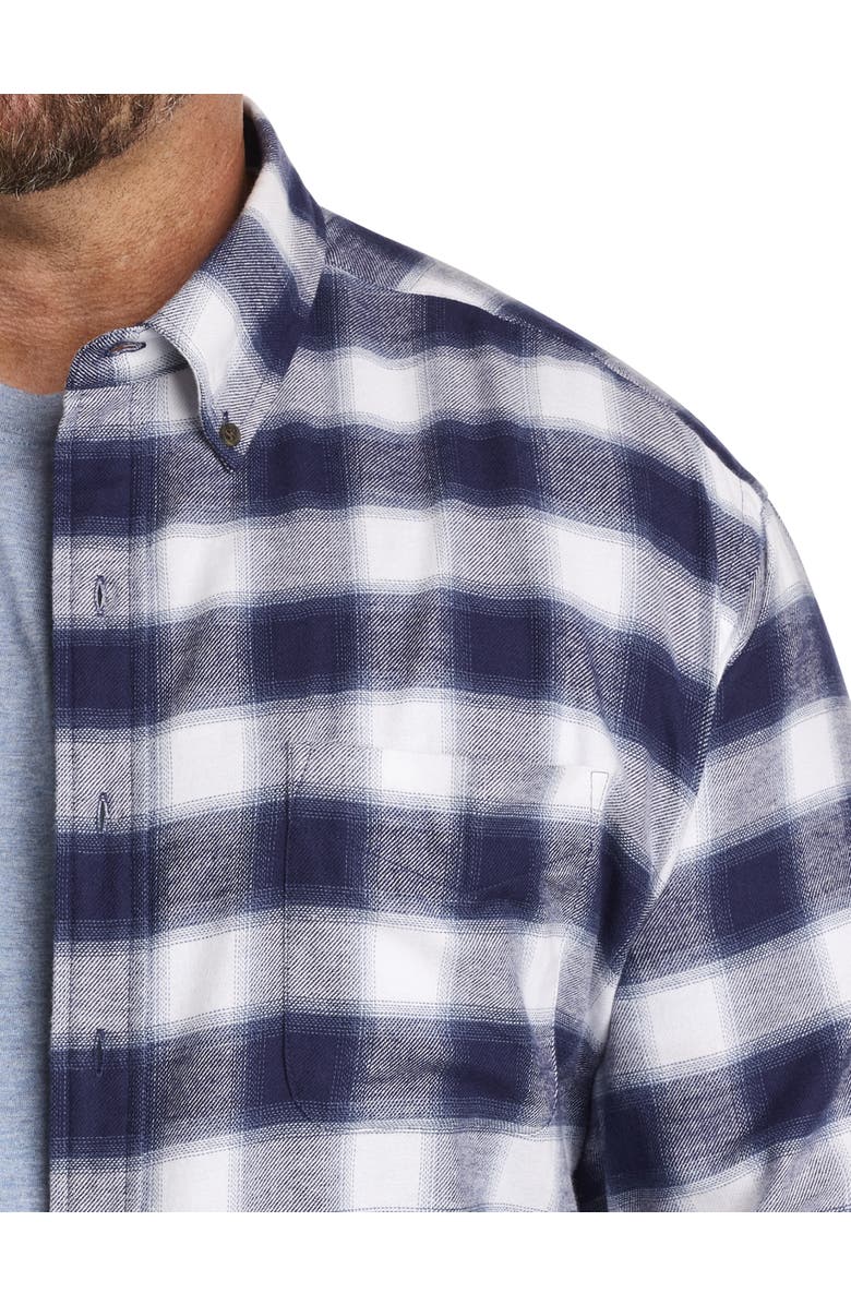 Harbor Bay by DXL Plaid Flannel Sport Shirt, Alternate, color,
