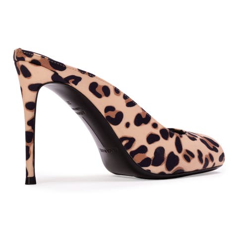 Black Suede Studio Shania 100 Satin Mule In Neutral