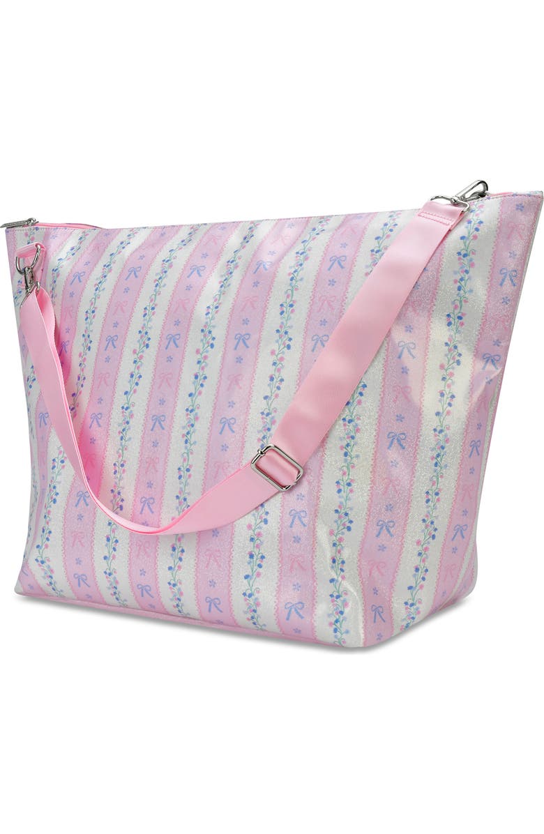 Iscream Kids' Floral Stripes Weekender Bag, Alternate, color, Pink Multi