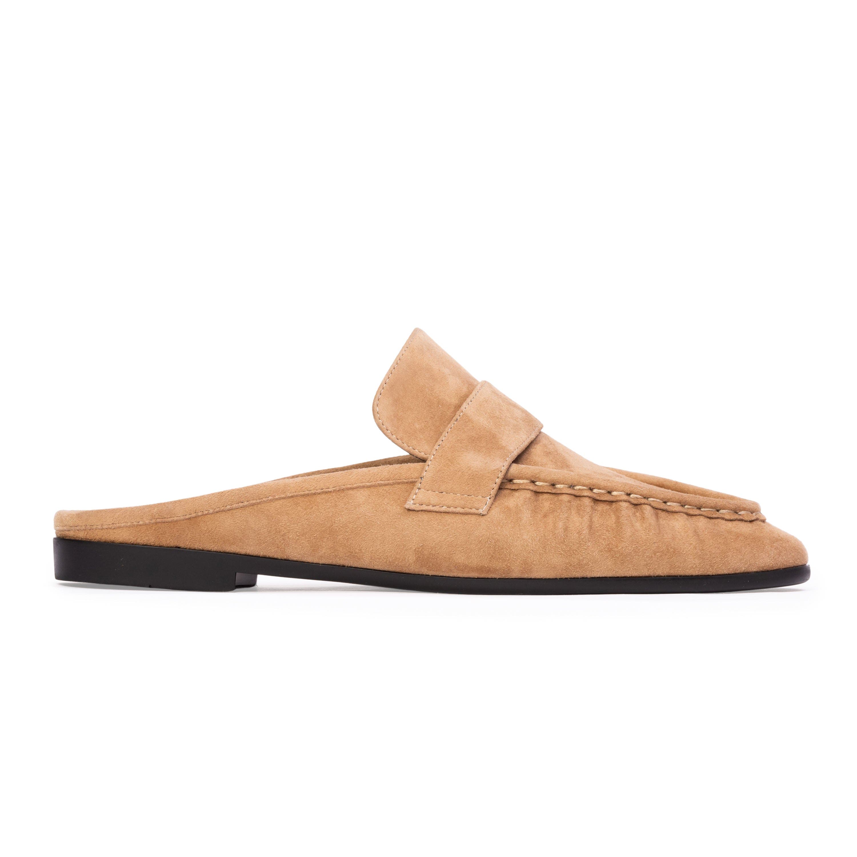 Gabby Suede Backless Loafer, Main, color, Latte Suede
