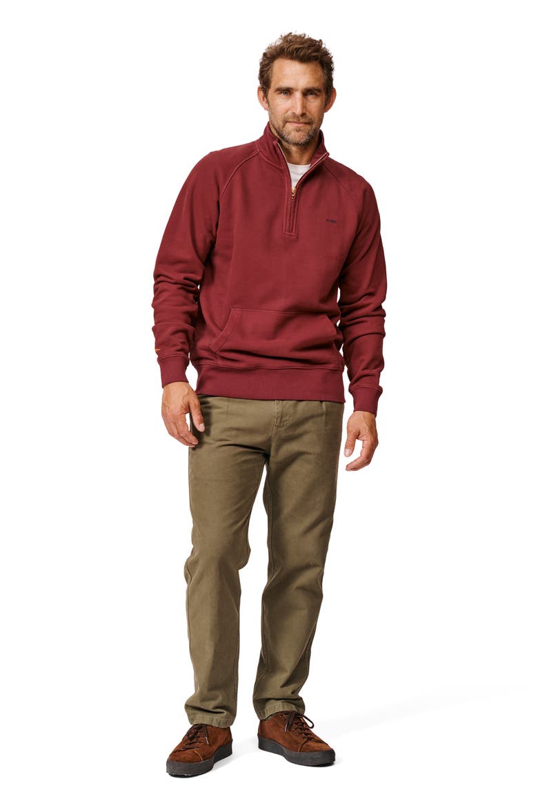 Provost Zip Neck Sweatshirt, Alternate, color, Burgundy