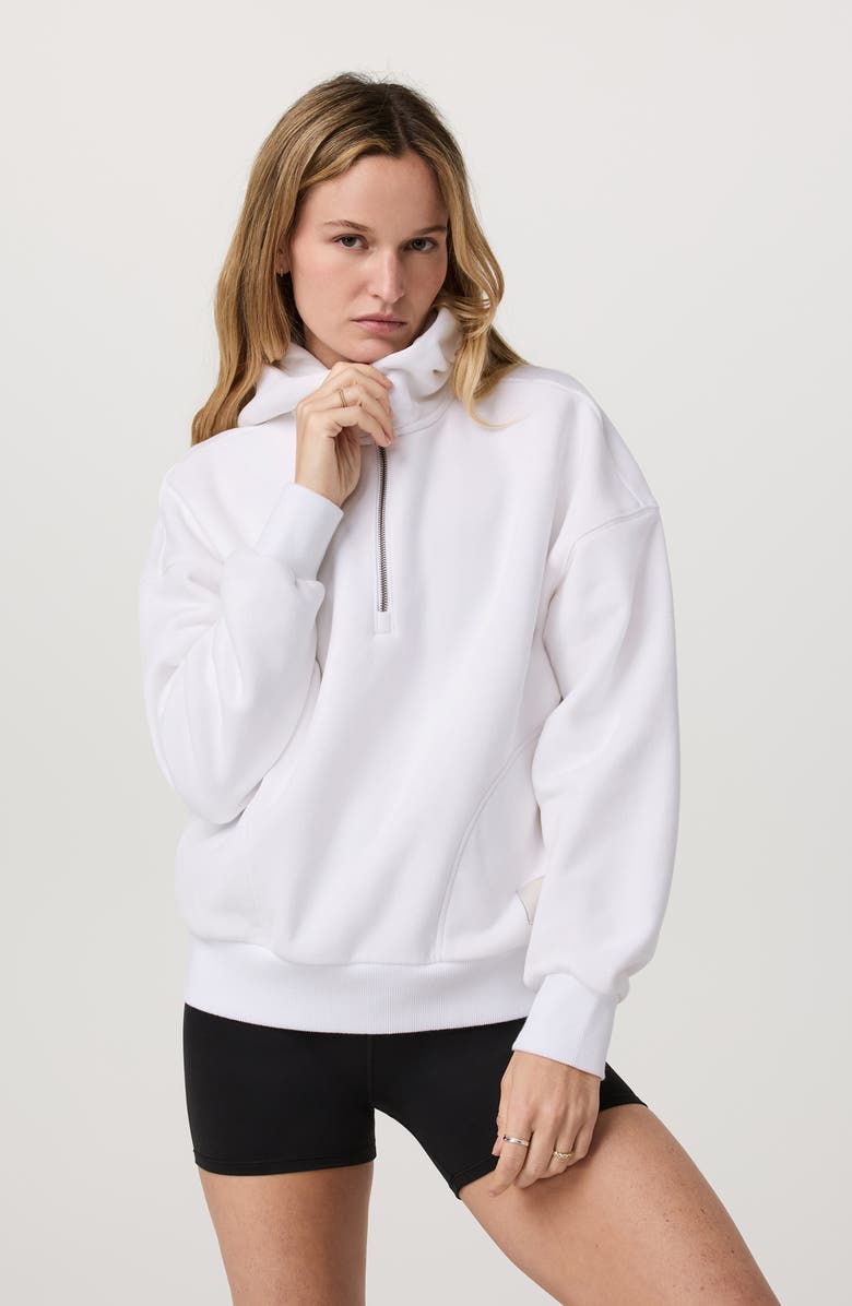 Vuori Restore Half Zip Hoodie, Alternate, color, White