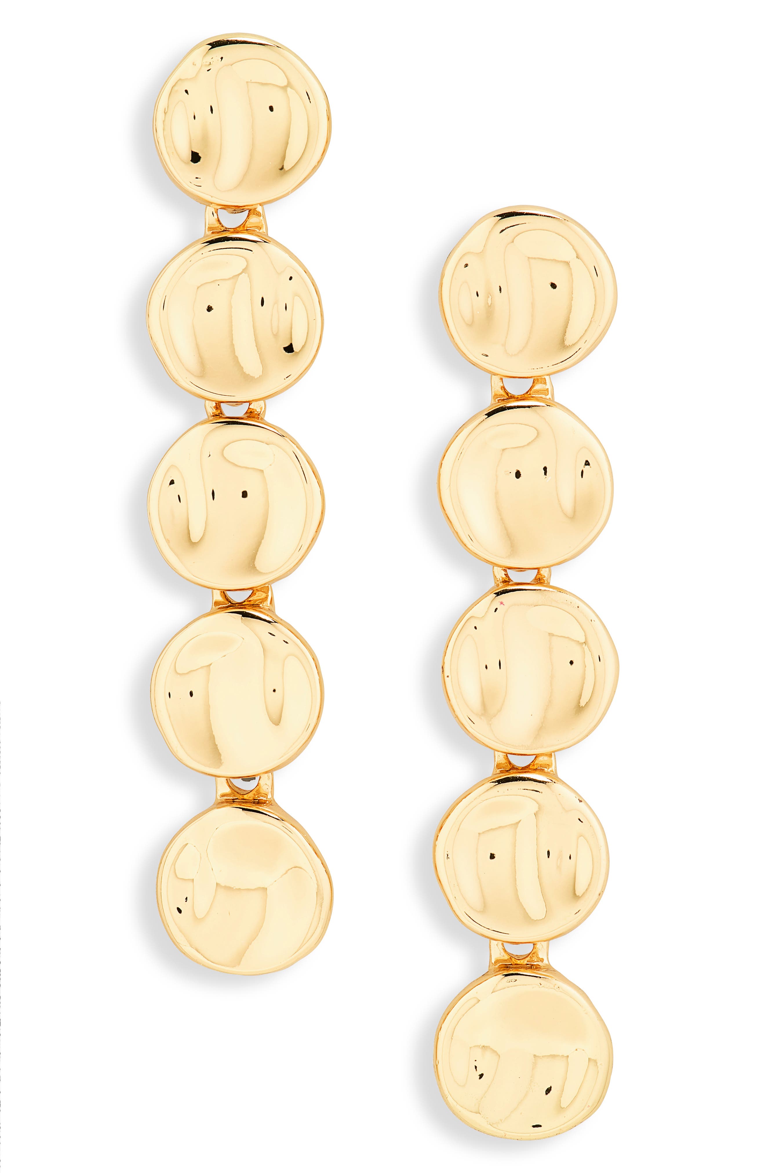 Round Station Drop Earrings
