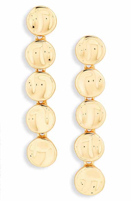 Round Station Drop Earrings