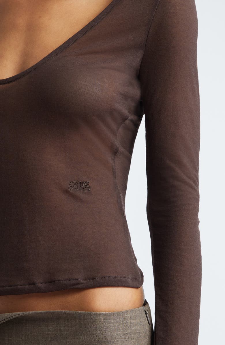 Paloma Wool Alfambra Sheer Long Sleeve Top, Alternate, color, 