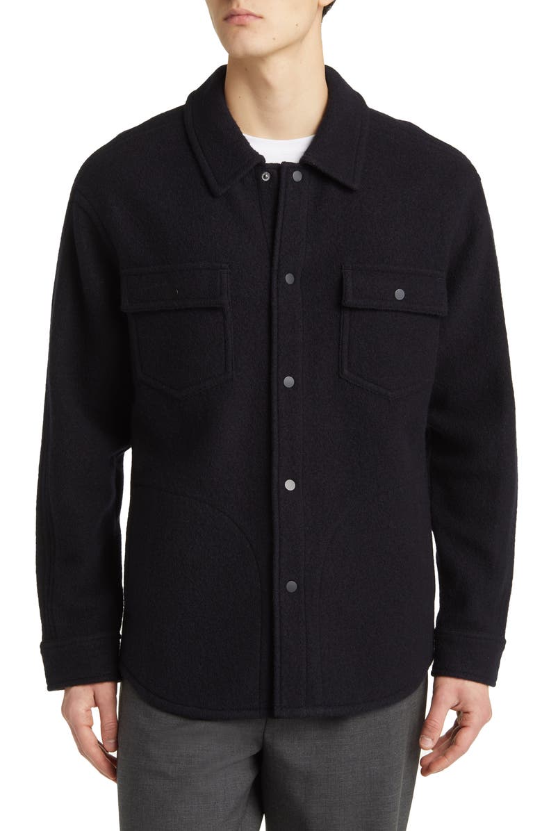 Reigning Champ Warden Boiled Wool Overshirt, Alternate, color,