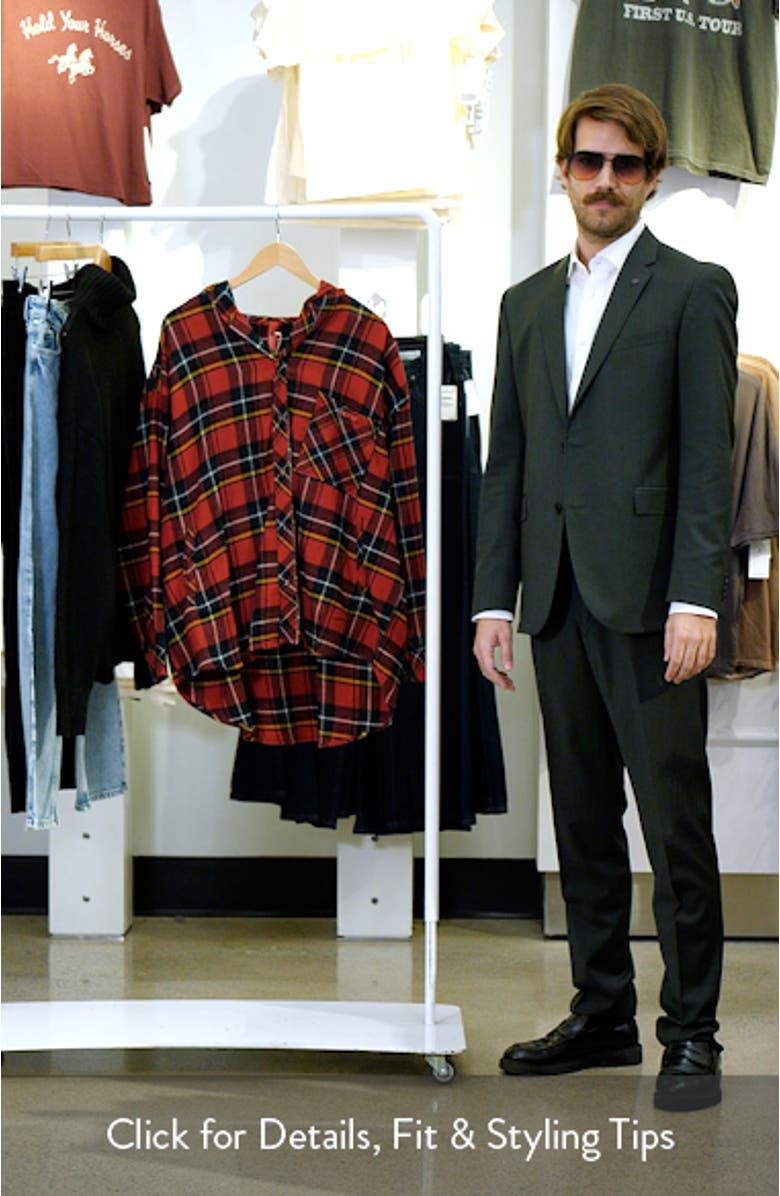 Plaid Flannel Hooded Pajama Top, sales video thumbnail