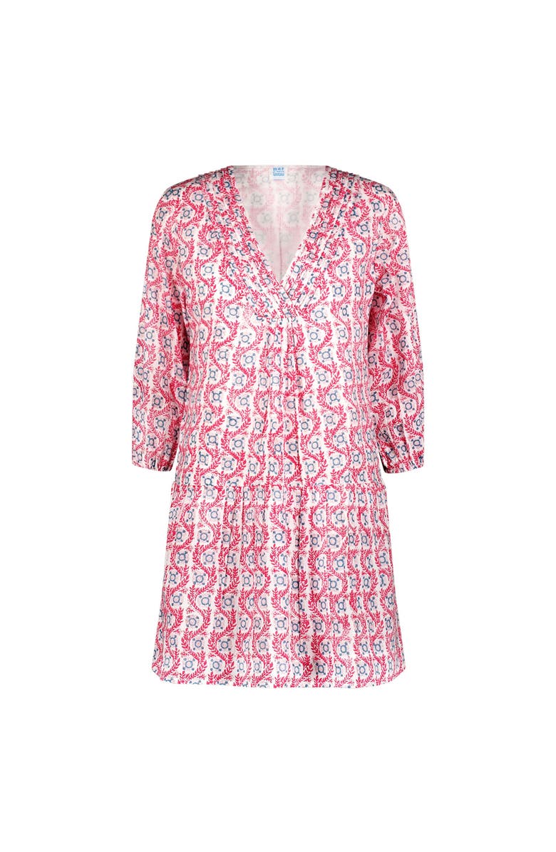 Mer St. Barth Marina Women's Mini Dress Jaipur Bloom, Main, color, Pink