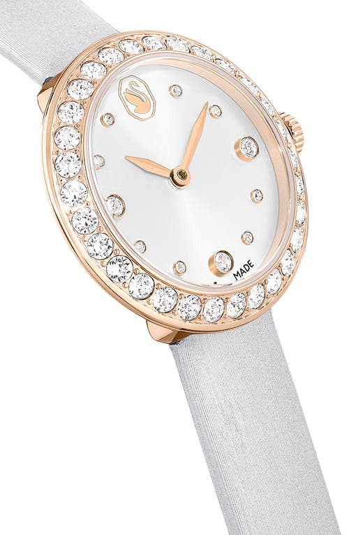 Swarovski Matrix Tennis Leather Strap Watch, 30mm