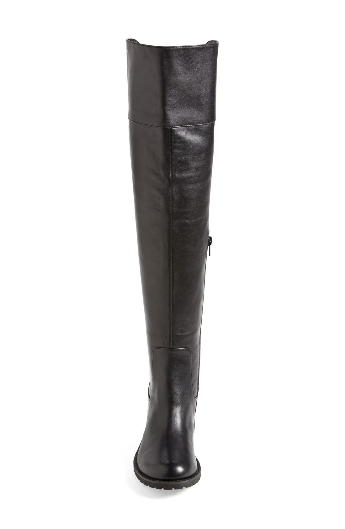 'Holgate' Over the Knee Boot, Alternate, color, BLACK