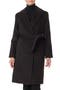 Belted Notch Collar Wool & Cashmere Blend Coat